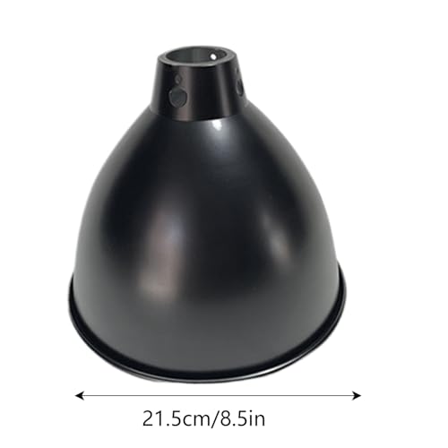 Terrarium Light Fixture - Reptile Heat Lamp Fixture with Deep Dome Design, UVB Bulb Reflector | Heat Bulbs Basking Lamp Holder, Optical Reflection Cover for Lizards, Turtles, and Amphibians - color: 8.5inch