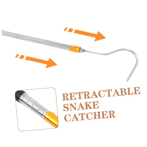 Adjustable Stainless Steel Snake Catching Tool Telescopic Hook Portable and Versatile for Safe Handling of Snakes and Reptiles Extendable for Precise Control