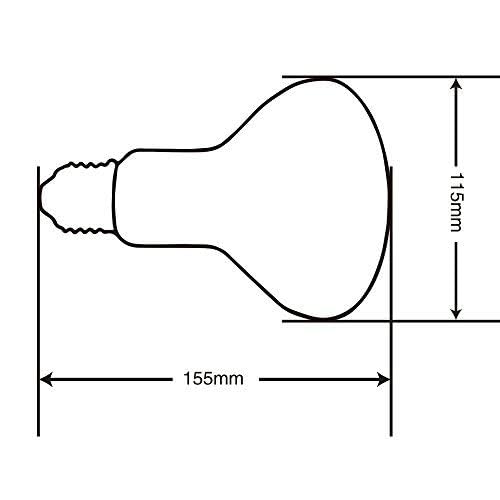 LUCKY HERP Reptile UVA UVB Mercury Vapor Bulb Lamp,Screw Thread,160 Watt (Clear) - color: Clear