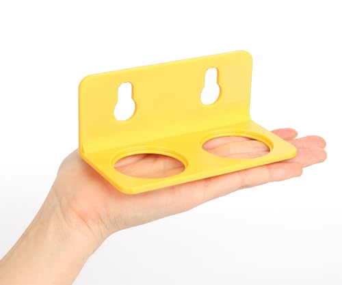 Crested Gecko Feeding Ledge with 10PCS Gecko Food Water Dish - Yellow - color: Yellow