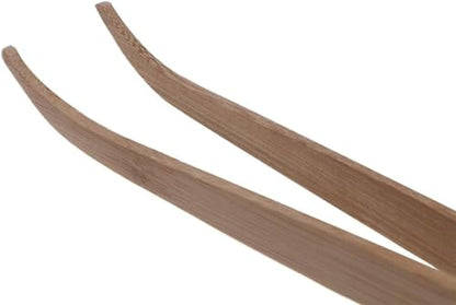 Wood Color Angled Reptile Feeding Tongs Tweezers 28cm Bamboo Eco-Friendly Feeding Tool，Reptiles and Amphibians，Reptile Terrariums