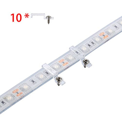 Red Rope Lights 12V Waterproof DIY Underwater Boat Light IP68 Outdoor LED Strip 16.4ft 5M 5050 SMD 300 LED Tube Flexible - color: Red