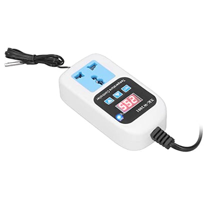 Digital Temperature Controller Automatic Adjustable Thermostat with LCD Display for Greenhouse Aquarium Incubator Reptile Tank ABS Plastic Housing