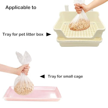 Disposable Small Animal Cage Liners, Rabbit Litter Box Lines Pet Tray Liner Bags Guinea Pig Cage Toilet Plastic Film for Bird Hamster Chinchilla Hedgehog (50 PCS, 24'') - style: 50 PCS, 24''