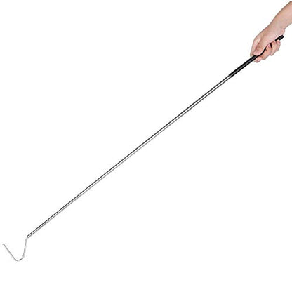 Snake Hook, YOUTHINK Stainless Steel 26.8in-39.5in Telescopic Snake Tong Reptile Grabbe with Wide Jaw Handling Tool Comfortable Grip Handle for Catching Controlling or Moving Snakes