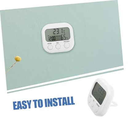GALPADA Digital Indoor Thermometer Hygrometer for Home Mini Desktop Temperature and Humidity Gauge LCD Display for Reptile Tanks and Greenhouses