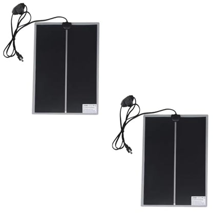 Reptile Pet Heat Mats, 7/14/20W 110V Adjustable Temperature, Rapid Heating Pad for Home Office Insect Box Under Tank Terrarium Turtle Tortoise Snakes Lizard (Black-20W-US Plug-110V(42X28CM)-2Pcs) - color: Black-20W-US Plug-110V(42X28CM)-2Pcs