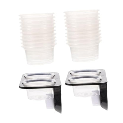 1Set Reptile Feeding Ledge with Suction Cup Reptile Feeder for Gecko Water Bowl Compact Durable Feeding Dish for Terrarium for Crested Gecko Leopard Gecko