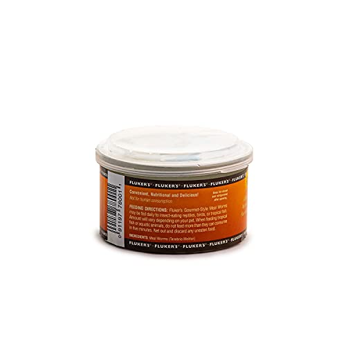 Fluker's Gourmet Canned Food, Mealworms, for Reptiles | Fish & Birds Compatible | Small Animals Compatible | 1.23 Ounce | Pack of 3 - size: 1.23 Ounce (Pack of 3), style: Mealworms
