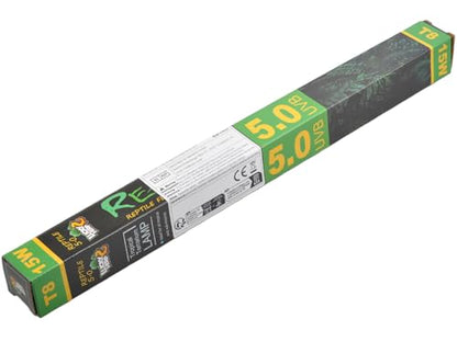 LUCKY HERP 5.0 UVB Fluorescent Tube Terrarium Lamp for Tropical Reptiles - T8,15 Watts,18 Inches