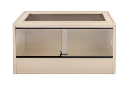 New Age Pet ECOFLEX Two Medium Reptile Enclosures with Matching Stacker Combo Set in Maple - color: Maple, size: Medium
