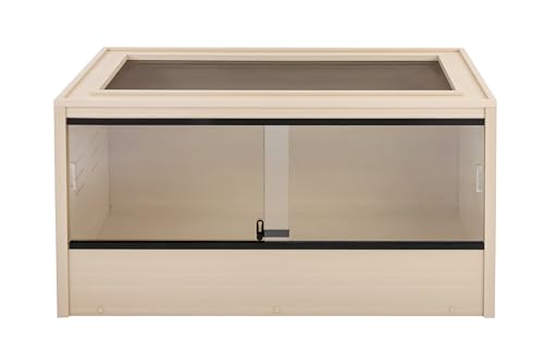 New Age Pet ECOFLEX Two Large Reptile Enclosures with Matching Stacker Combo Set in Maple - color: Maple, size: Large