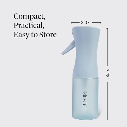 Kitsch Continuous Spray Bottle for Hair – Fine Mist Water Mister & Water Spray Bottle – Recycled Hair Spray Bottle – Spray Bottles for Cleaning, Styling, Plants & More – Haze Blue, 150ml - color: Haze Blue