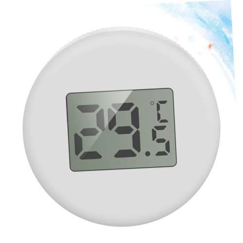 FOMIYES 3 Pcs Aquarium Temperature Gauge Tank Thermometer Terrarium Digital Reptile Water Thermometer LCD Display Thermometer Suction Cup Thermometer Fishtank Container Number White, Whitex3pcs