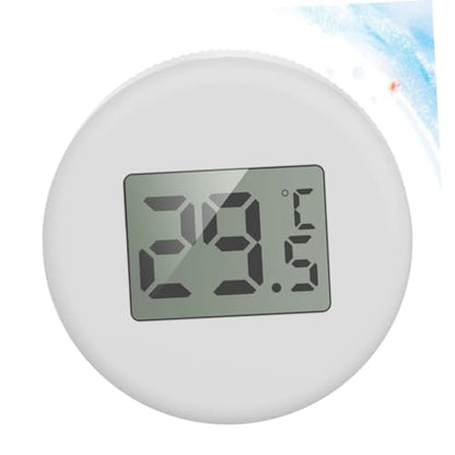 FOMIYES 3 Pcs Aquarium Temperature Gauge Tank Thermometer Terrarium Digital Reptile Water Thermometer LCD Display Thermometer Suction Cup Thermometer Fishtank Container Number White, Whitex3pcs
