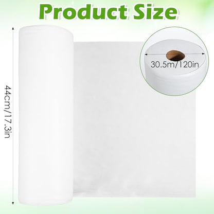 100 Ft x 17.3 Inch Bird Cage Liner, Disposable White Non-Woven Bird Cage Liners Large Size Precut Absorbent Cushion Pad Mat Accessories for Pet, Parrot, Animal