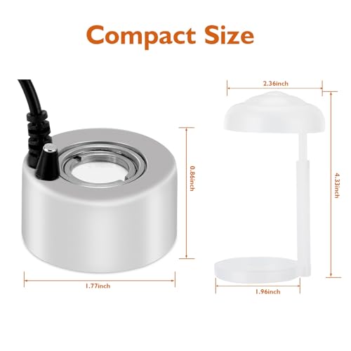 AGPTEK Aluminum Mini Mist Maker Fogger Water Fountain Pond Fog Machine Atomizer, Perfect for Halloween, Christmas and Other Holidays
