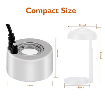 AGPTEK Aluminum Mini Mist Maker Fogger Water Fountain Pond Fog Machine Atomizer, Perfect for Halloween, Christmas and Other Holidays