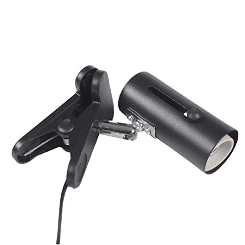 Superdream Reptile Lamp Fixture Holder, Adjustable Stand Socket for Pet Brooder Lizard Turtle Snake Aquarium Habitat Heat Lamps (Black) - color: Black
