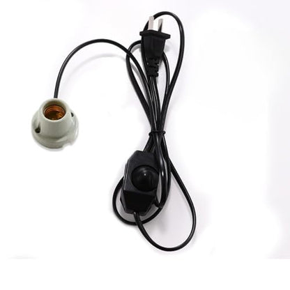 Reptile Ceramic Heat Lamp Holder E27 Socket – Adjustable Heat Light Fixture for Lizard, Tortoise, Snake & Amphibians – High Temperature, Universal | Lamp Base for Terrarium (US Plug 120V)