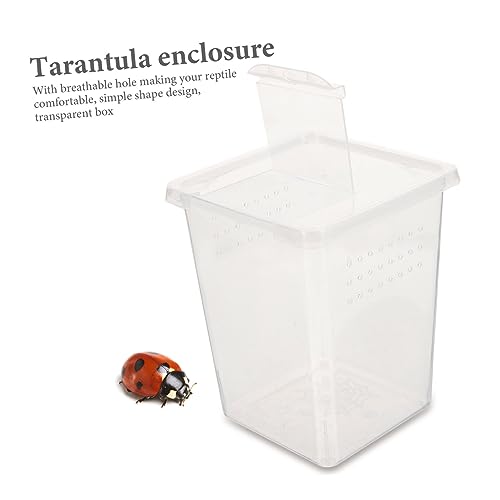 GANAZONO Clear Reptile Feeding Box Ventilation Habitat Container for and Insect Breeding Transparent Observation Case for Reptile Care