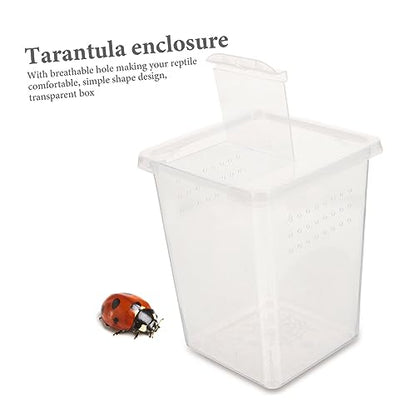 GANAZONO Clear Reptile Feeding Box Ventilation Habitat Container for and Insect Breeding Transparent Observation Case for Reptile Care