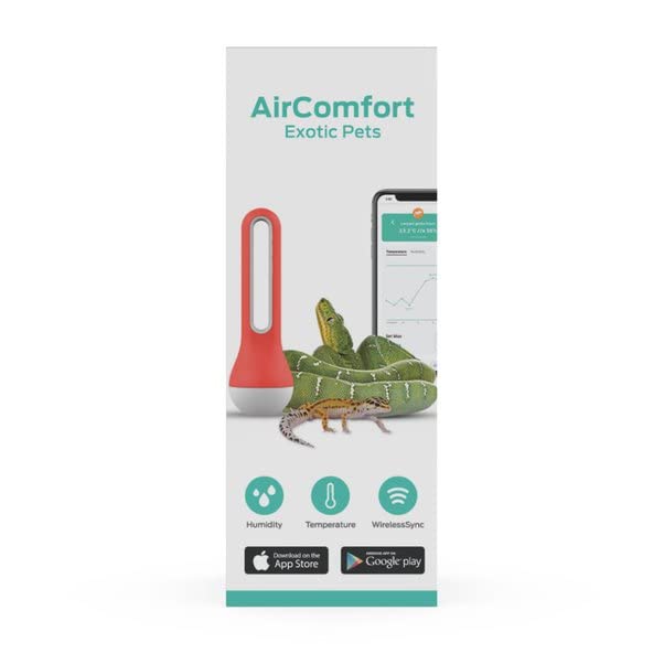 AirComfort - Wireless Thermometer Hygrometer Bluetooth Connectivity with Alarm and Data Logger for Greenhouse Growing Plants,Humidors, Home, Office, Warehouse, Tortoise Reptile Terrariums