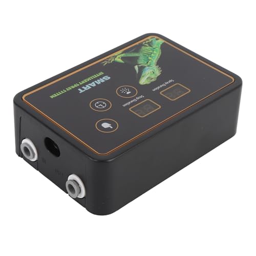 TOPINCN Automatic Reptile Misters with Timer, Rainforest Tanks Timer Misting System, 360° Adjustable Nozzles, for Rainforest, Plants, Amphibian (US Plug)