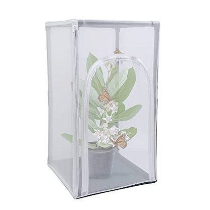 30" Large Monarch Butterfly Habitat Cage, Outdoor Insect Mesh Cage Terrarium (Diameter 19mm Pipe) - style: Cover Wraps Frame 30" Tall (DIA 19mm Pipe)