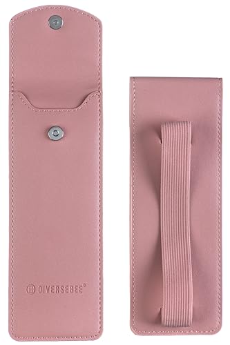 DIVERSEBEE Adjustable Elastic Band Pen Holder for Notebooks, Pen Sleeve Pouch for Journals, Pencil Holder, Bible Planner Accessories, Cute Pencil Case (Peach) - color: Peach, size: 8" to 11"