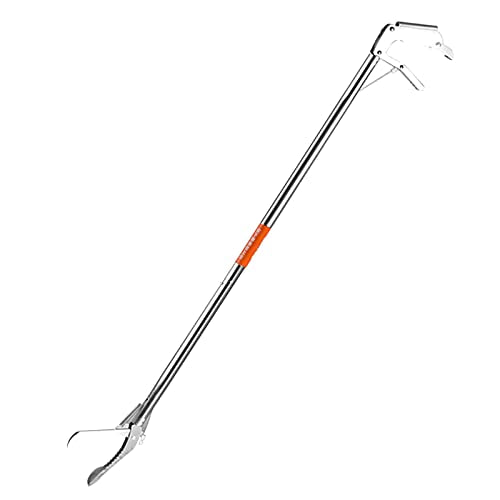 Reptile Tongs Snake Grabber Tool Lock,47-inch Aluminum Alloy，Easy to Carry, Foldable and Light with Zigzag Wide Jaw, Stainless Steel Professional Outdoor Catch (47)