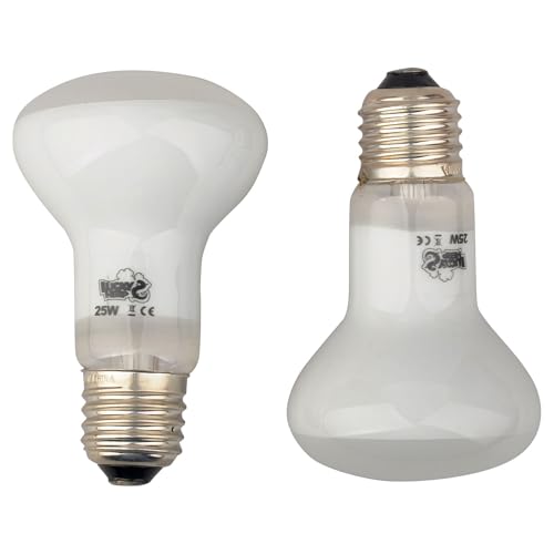 LUCKY HERP Reptile Basking Spot Lamp,Daylight Heat Bulb,2-Pack (25W)