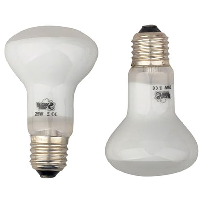 LUCKY HERP Reptile Basking Spot Lamp,Daylight Heat Bulb,2-Pack (25W)