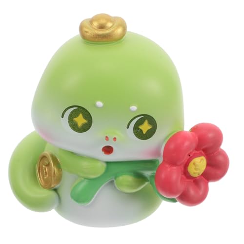 CHILDWEET Mini Resin Snake Figurine for Car and Office Decor Feng Shui Zodiac Ornament Symbolizing Wealth and Easy to Clean Snake Sculpture for Desk and Home Use