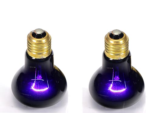100W Night Heat Lamp Reptile Heat Bulb Heat Emitter Pet Heating Lamp Infrared Moonlight UVA Basking Spot Lamp E26 Lamp for for Reptile and Amphibian Lizard Turtle Snake Bearded Dragon,2-Pack