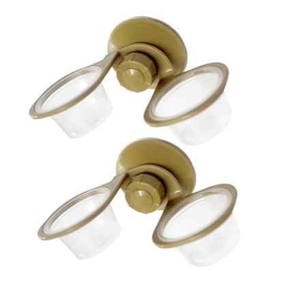 BESPORTBLE 2pcs Wall-Mounted Lizard Feeding Basin Automatic Reptile Pet Feeder Water Dish for Reptiles Like Gecko Snake Turtles Safe Material
