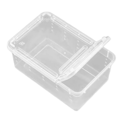 Reptile Breeding Case Lightweight Clear Feeding Box Reptile Habitat Portable Animal Container PP Material Suitable for Feeding Pets hatchling Raising, Style B - size: Style B