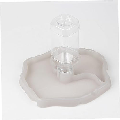 Automatic Water Feeder for Reptiles and Small Pets Turtle and Lizard Drinking Bowl Water Reservoir for Terrarium Use