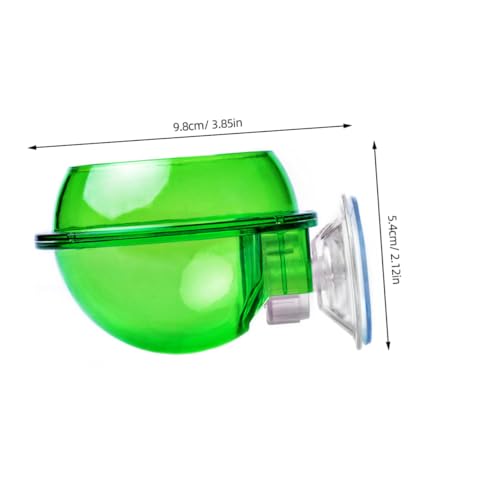 ULTECHNOVO 4pcs Reptile Feeding Bowl with Cup Escape Dish for Lizards Geckos Bearded Dragons Easy to Pet Water Food Dish for Reptiles - color: Green 4pcs