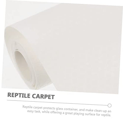 Yardwe Reptile Carpet for Bearded Dragon Lizard Tortoise Snake Turtle Eva Mat Terrarium Liner Soft Bedding Easy Clean - color: White