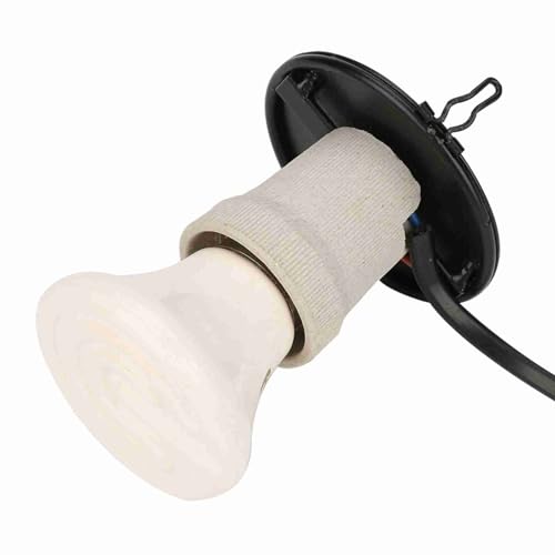 Yctze 100W Infrared Ceramic Emitter Heat Light Lamp for Pet Reptiles, Ideal Chicken Coop Heater (US Standard 110-120V 100W) - color: Black