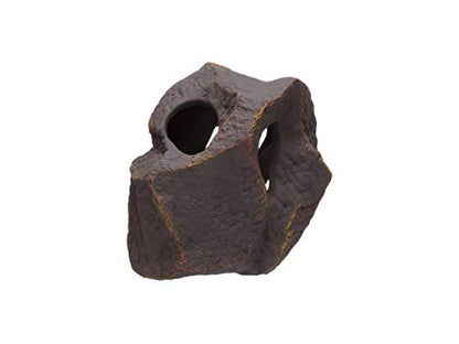 Plecoceramics Aquarium Ceramic Decorations Cave Betta Stone Decor - Aquarium Fish Tank Hideway Decor for breeding Cichlids Plecos Betta Toys Hideout (Boulder)