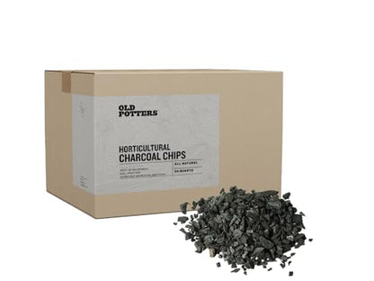 Old Potters Premium Horticultural Charcoal Chips, Natural Soil Amendment for Areation and Healthy Microbe and Plant Growth. (24 Quarts)