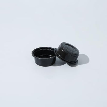 Plastic Gecko Feeding Cups, 0.5 oz Small Terrarium Bowls Reptiles Food Water Feeder Ledge Cups for Lizars,Bearded Dragon,Snake,Frogs (100Pack Black)