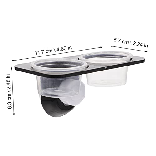 Happyyami Large Reptile Water Dish Gecko Feeder with Double Cups Reptile Feed Platform Random Color