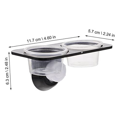 Happyyami Large Reptile Water Dish Gecko Feeder with Double Cups Reptile Feed Platform Random Color