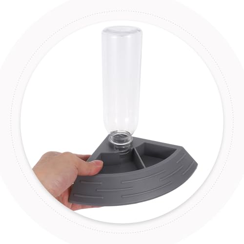 minkissy Automatic Reptile Water Dish Universal Compatibility for Turtle and Small Animals with Large Capacity Abs Basin for Reptile Tank and Travel Use