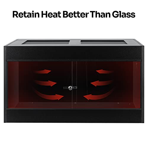 50 Gallon Reptile Enclosure, 36" x 18" x 18" Wooden Reptile Terrarium with Double Hinge Sliding Doors & Top Screen Ventilation, Better Heat Preservation, Suitable for Bearded Dragon Gecko Ball Python
