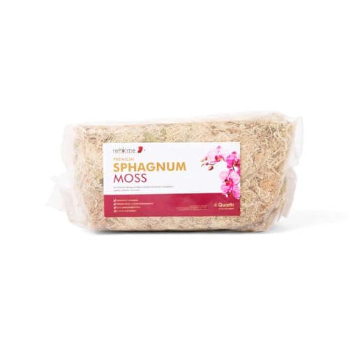 rePotme Premium Organic Sphagnum Moss, Orchid Moss - 4 Quarts (When Hydrated) - style: 4 Quarts
