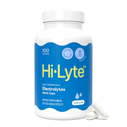 Hi-Lyte Unflavored Electrolyte Capsules - Hydration Support Supplement Tablets - Sodium, Potassium, Magnesium - 100 Servings - style: Unflavored - 100 Servings